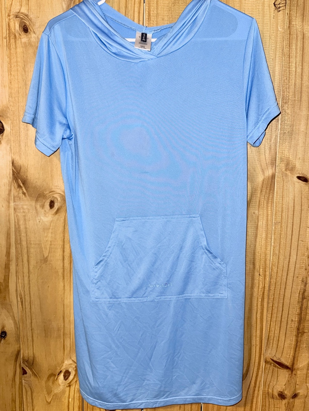 Spyder Light Blue Hooded Short-Sleeve Tunic